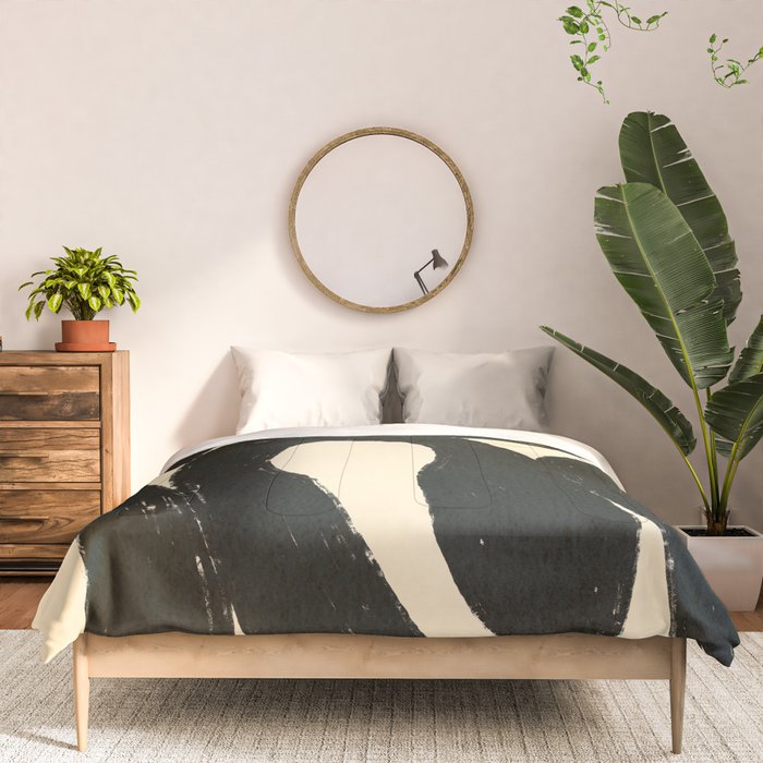 Abstract black shapes pattern N01 Comforter Gallery Image 3