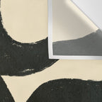 Abstract black shapes pattern N01 Wall Tapestry Gallery Image 3