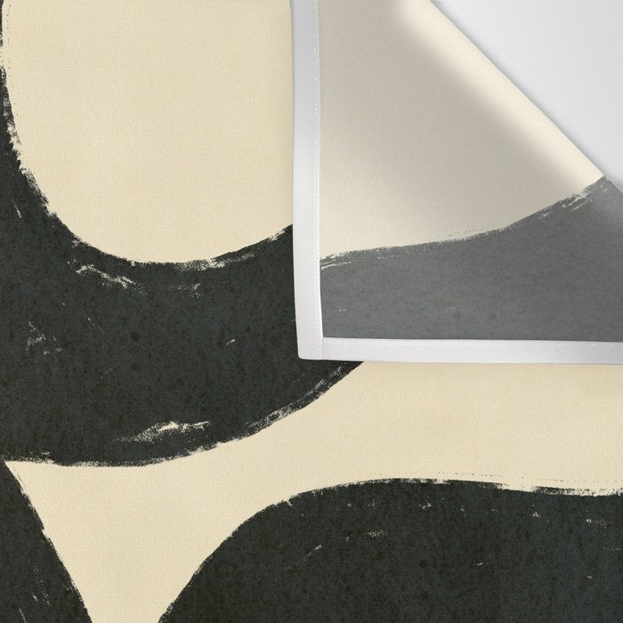 Abstract black shapes pattern N01 Wall Tapestry Gallery Image 3