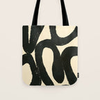 Abstract black shapes pattern N01 Tote Bag Gallery Image 1