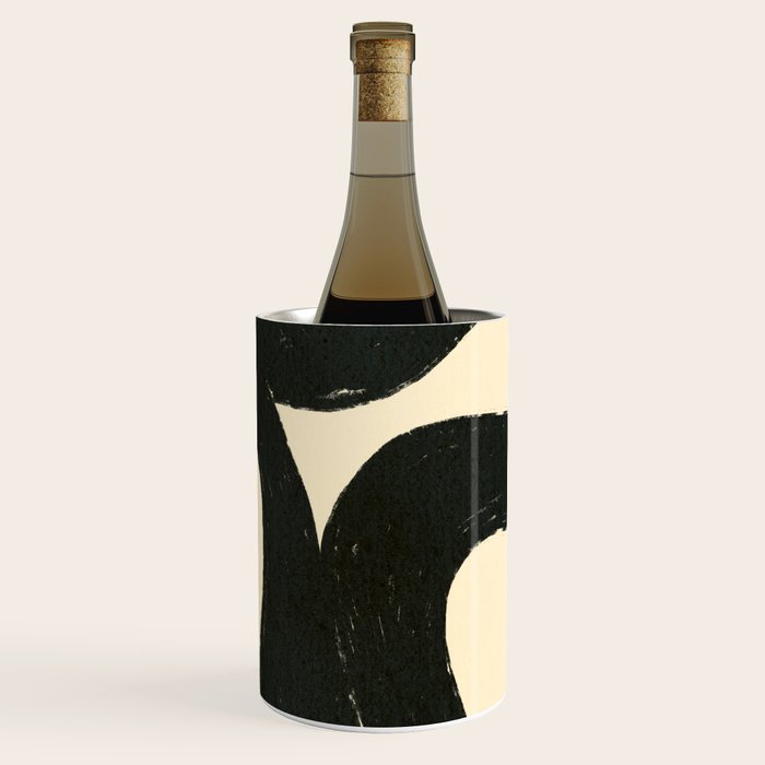 Abstract black shapes pattern N01 Wine Chiller Gallery Image 3