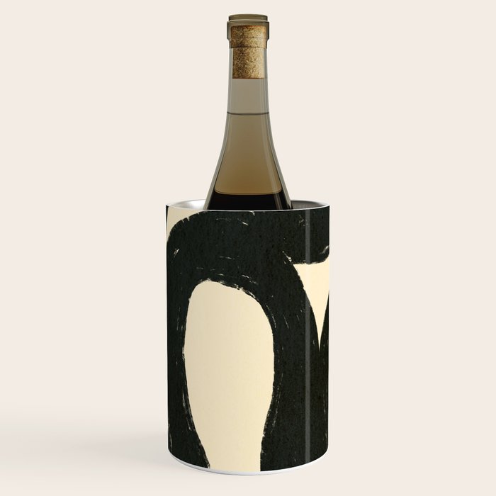 Abstract black shapes pattern N01 Wine Chiller