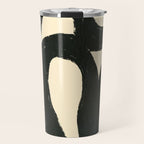 Abstract black shapes pattern N01 Travel Mug Gallery Image 1