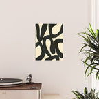 Abstract black shapes pattern N01 Poster Gallery Image 2