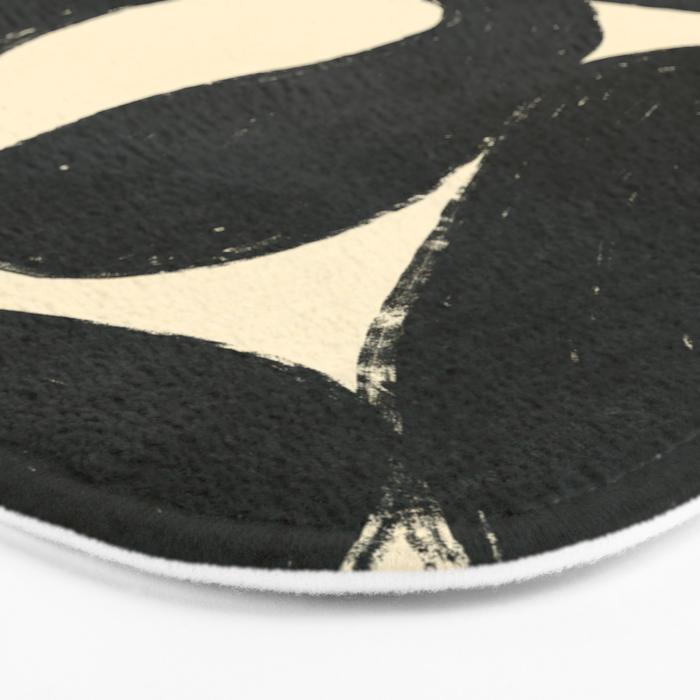 Abstract black shapes pattern N01 Bath Mat Gallery Image 3