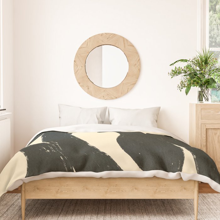 Abstract black shapes pattern N01 Duvet Cover Gallery Image 3