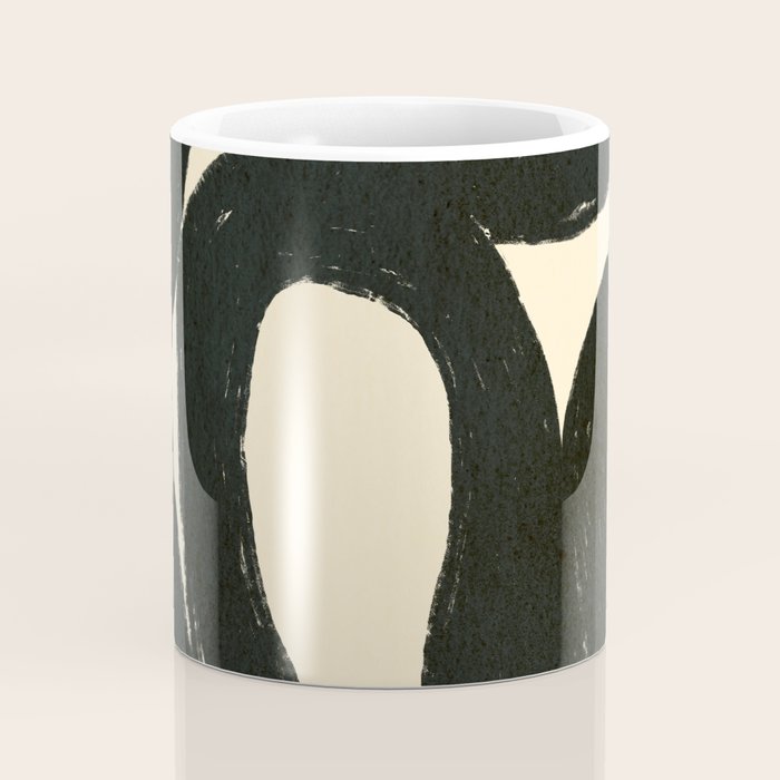 Abstract black shapes pattern N01 Coffee Mug Gallery Image 4