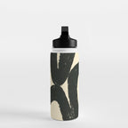 Abstract black shapes pattern N01 Water Bottle Gallery Image 3