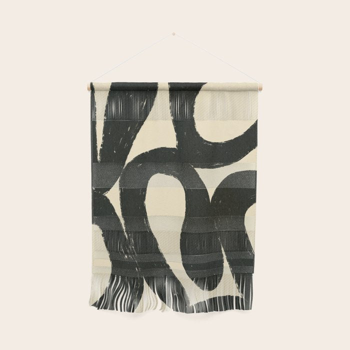 Abstract black shapes pattern N01 Wall Hanging Gallery Image 1