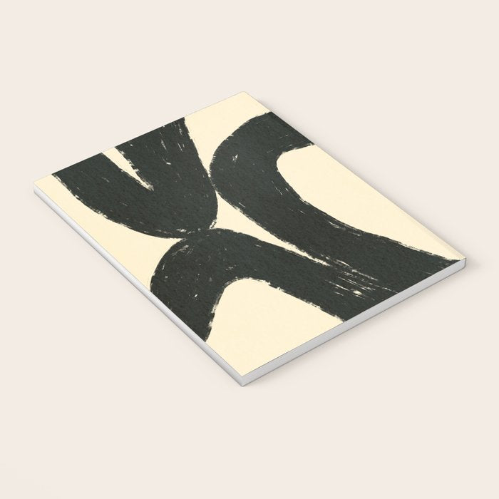 Abstract black shapes pattern N01 Notebook Gallery Image 3