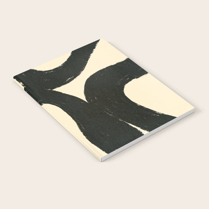 Abstract black shapes pattern N01 Notebook Gallery Image 1