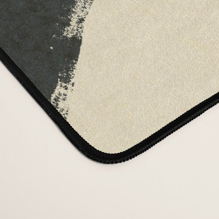 Abstract black shapes pattern N01 Desk Mat Gallery Image 4