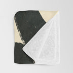 Abstract black shapes pattern N01 Throw Blanket Gallery Image 3