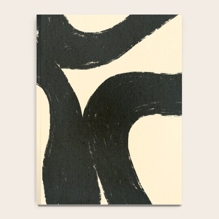 Abstract black shapes pattern N01 Notebook Gallery Image 4
