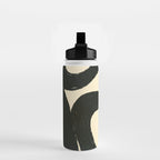 Abstract black shapes pattern N01 Water Bottle Gallery Image 2