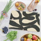 Abstract black shapes pattern N01 Cutting Board Gallery Image 2