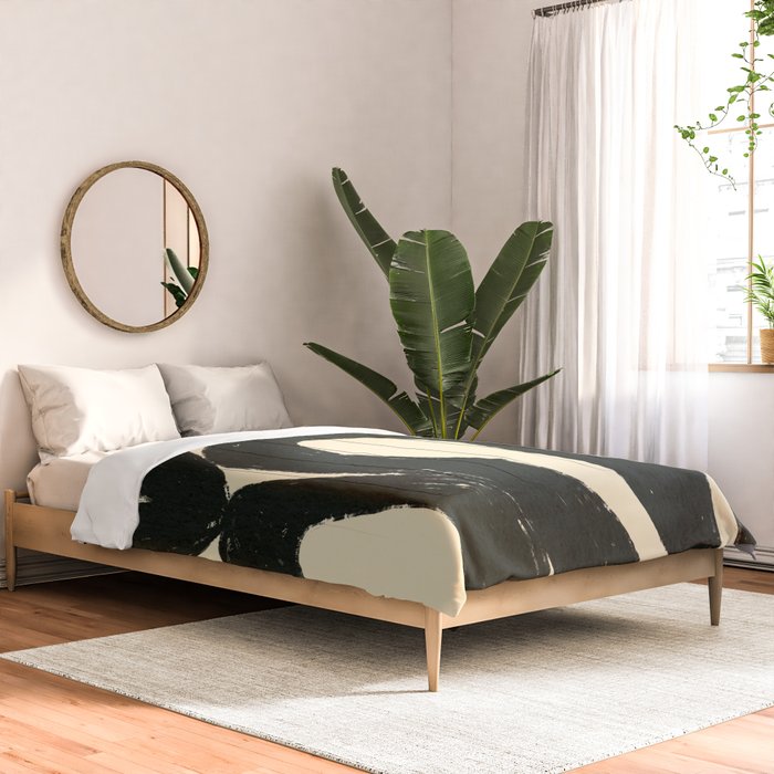 Abstract black shapes pattern N01 Comforter Gallery Image 2