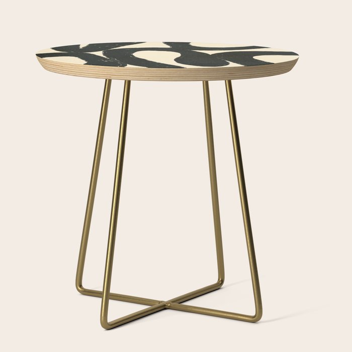 Abstract black shapes pattern N01 Side Table Gallery Image 1