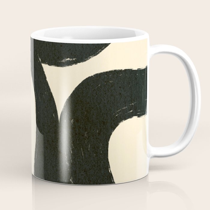 Abstract black shapes pattern N01 Coffee Mug Gallery Image 1