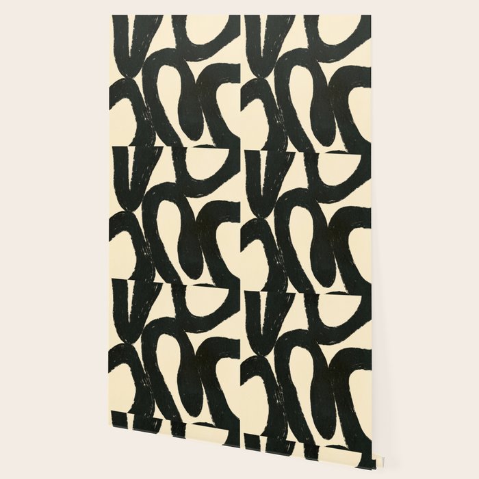 Abstract black shapes pattern N01 Wallpaper Gallery Image 2