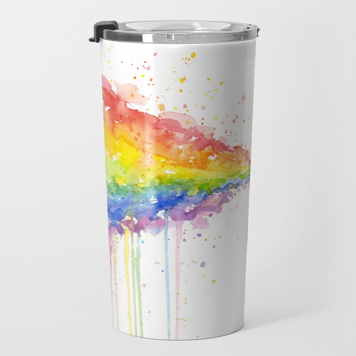 Kitten Puking Rainbow Travel Mug Gallery Image 3