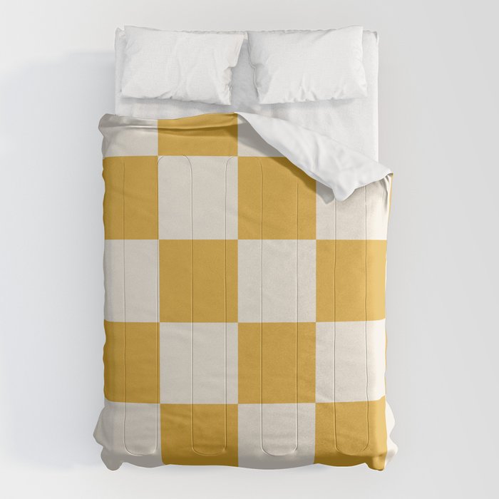 Checkered (Yellow Cream) Comforter Gallery Image 1