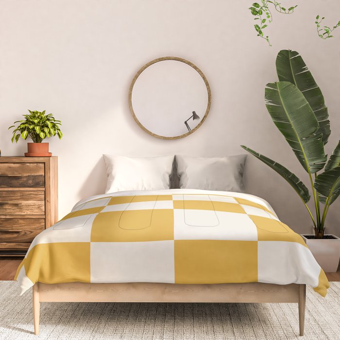 Checkered (Yellow Cream) Comforter Gallery Image 3