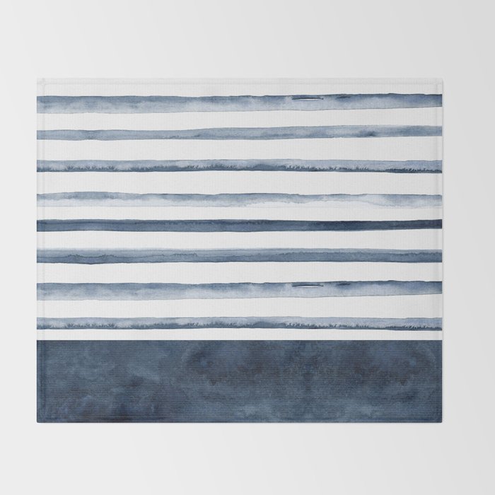 Stripes | Watercolor Pattern Throw Blanket Gallery Image 2