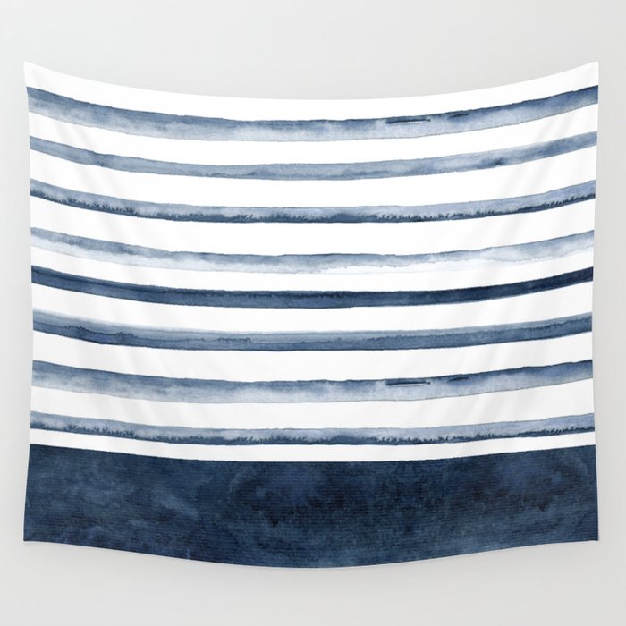 Stripes | Watercolor Pattern Wall Tapestry Gallery Image 4