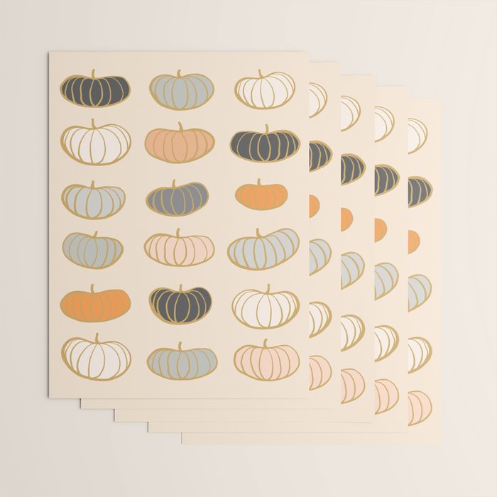 Retro Pumpkin Pattern Collection 1 Wrapping Paper Gallery Image 3