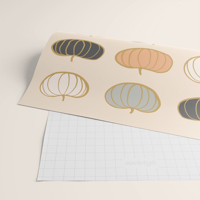 Retro Pumpkin Pattern Collection 1 Wrapping Paper Gallery Image 2