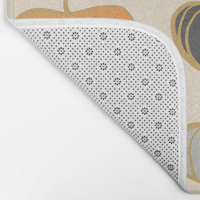 Retro Pumpkin Pattern Collection 1 Bath Mat Gallery Image 2