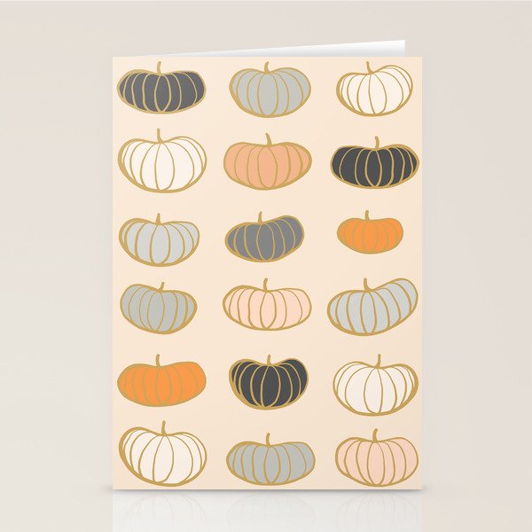 Retro Pumpkin Pattern Collection 1 Stationery Card Gallery Image 2