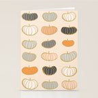 Retro Pumpkin Pattern Collection 1 Stationery Card Gallery Image 2