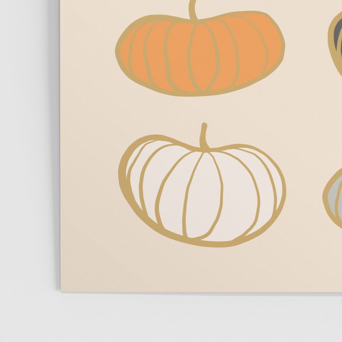 Retro Pumpkin Pattern Collection 1 Poster Gallery Image 3