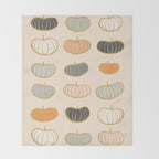 Retro Pumpkin Pattern Collection 1 Throw Blanket Gallery Image 2