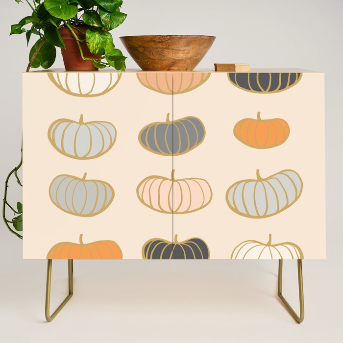 Retro Pumpkin Pattern Collection 1 Credenza Gallery Image 1