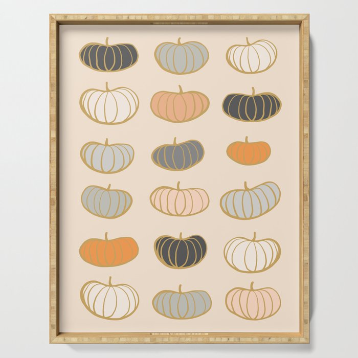 Retro Pumpkin Pattern Collection 1 Serving Tray Gallery Image 1