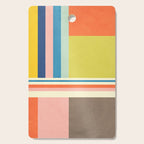 Modern Colorful Stripes Pastel Tones Artwork Cutting Board Gallery Image 1