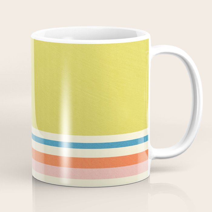Modern Colorful Stripes Pastel Tones Artwork Coffee Mug Gallery Image 1