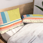 Modern Colorful Stripes Pastel Tones Artwork Pillow Sham Gallery Image 2