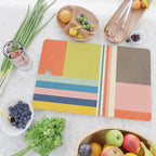 Modern Colorful Stripes Pastel Tones Artwork Cutting Board Gallery Image 2