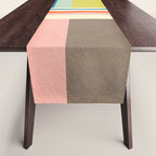Modern Colorful Stripes Pastel Tones Artwork Table Runner Gallery Image 1