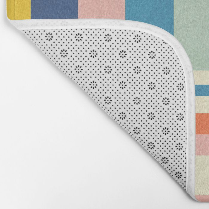 Modern Colorful Stripes Pastel Tones Artwork Bath Mat Gallery Image 2