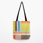 Modern Colorful Stripes Pastel Tones Artwork Tote Bag Gallery Image 2