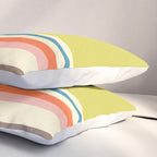 Modern Colorful Stripes Pastel Tones Artwork Pillow Sham Gallery Image 3