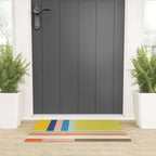 Modern Colorful Stripes Pastel Tones Artwork Welcome Mat Gallery Image 3