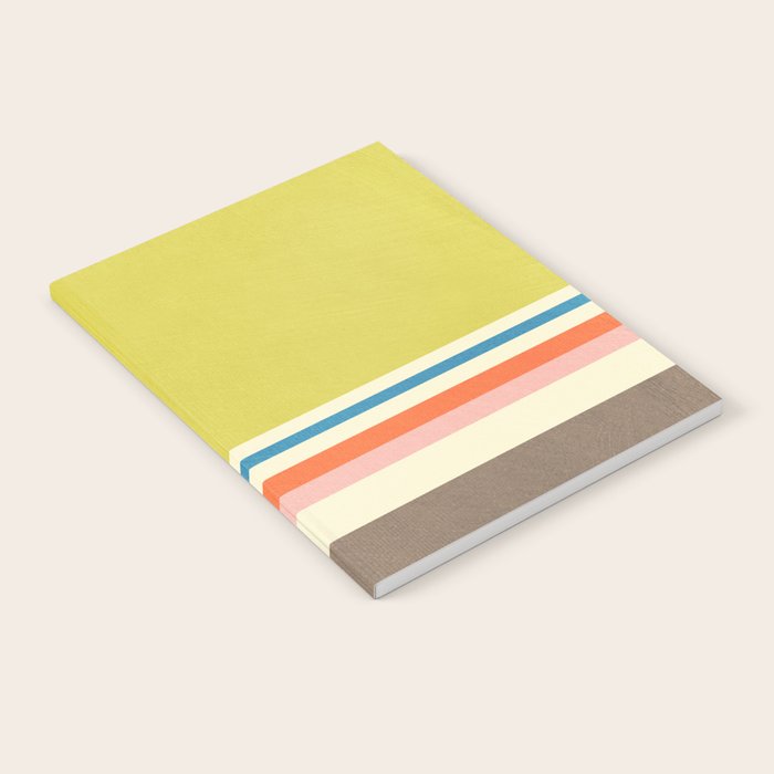 Modern Colorful Stripes Pastel Tones Artwork Notebook