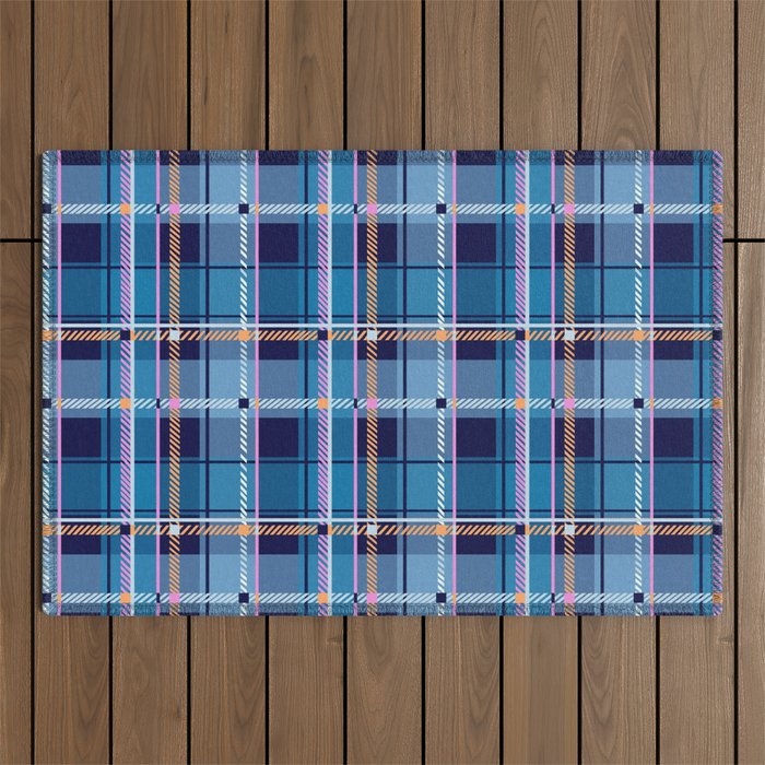 Tartan Motif Style B Outdoor Rug Gallery Image 1