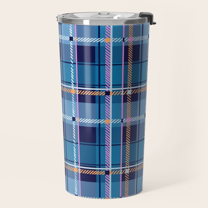 Tartan Motif Style B Travel Mug Gallery Image 2